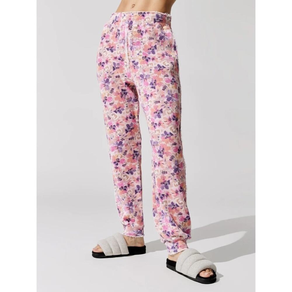 LoveShackFancy Clea Butterfly Waffle Knit Jogger Pant - Picture 4 of 7